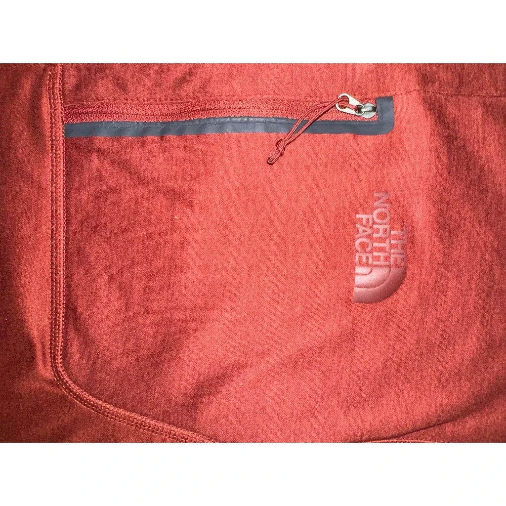 The North Face Mens Full Zip Grid‎ Fleece Jacket Burgundy Red NF0A3SO6 Large